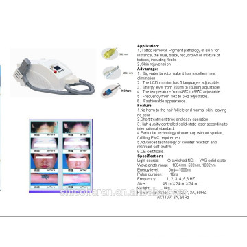 Die populäre Maschine in Thailand - Mini-Laser-Tätowierungs-Abbau und Hautpflege-Ausrüstung